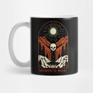 Memento Mori Waterfall Skull Design Mug